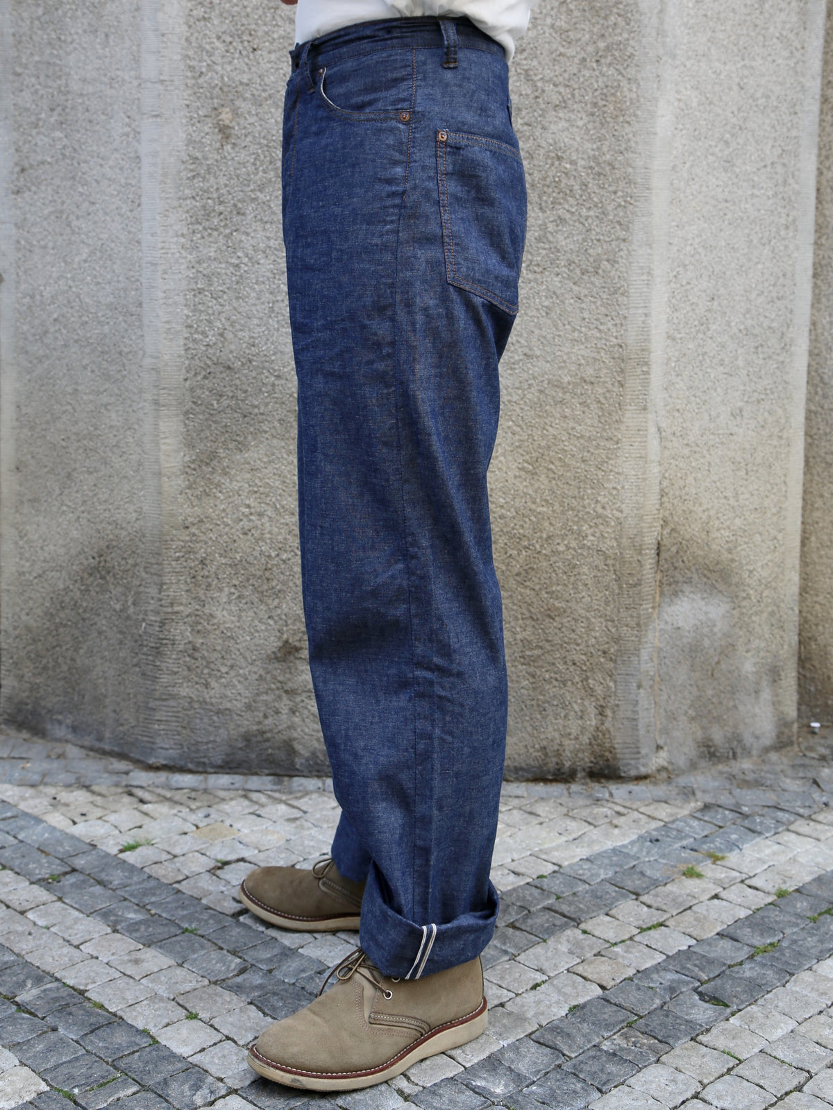 Black Sign 5.5oz Selvage Chambray Death Valley Waist-Overalls – Indigo Chambray (BSSP-26509)