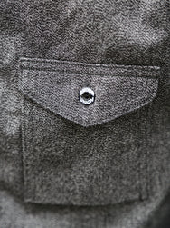 The Real McCOY's 8HU Cigarette Pocket Mock-Twist Chambray Work Shirt – Black (MS25109-030)