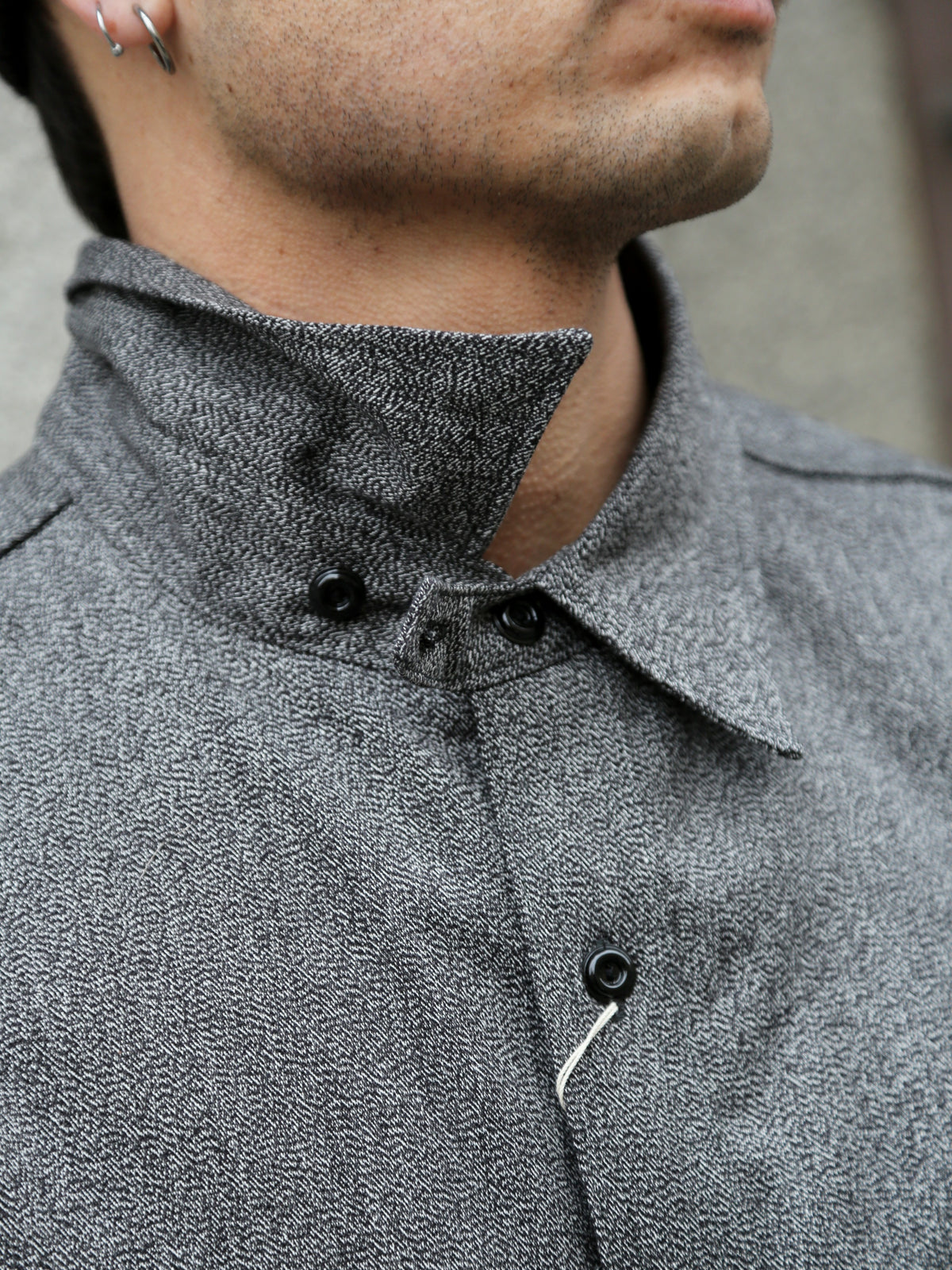 The Real McCOY's 8HU Cigarette Pocket Mock-Twist Chambray Work Shirt – Black (MS25109-030)