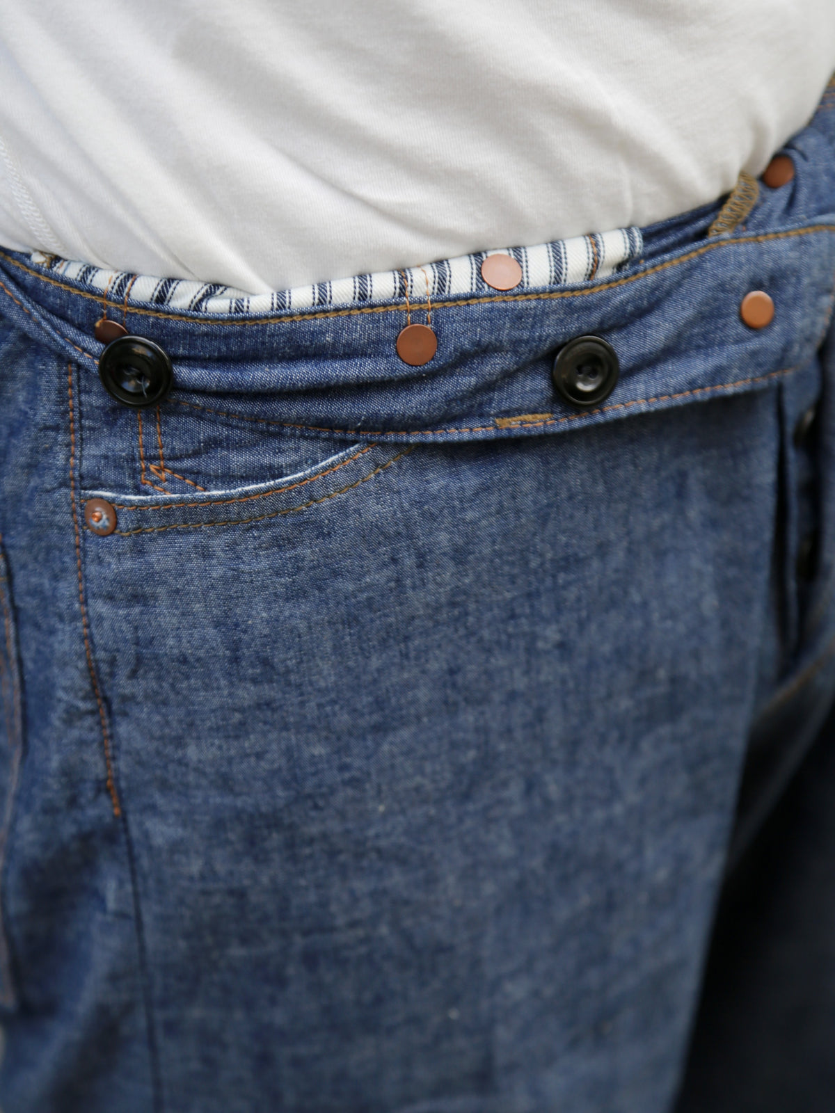 Black Sign 5.5oz Selvage Chambray Death Valley Waist-Overalls – Indigo Chambray (BSSP-26509)