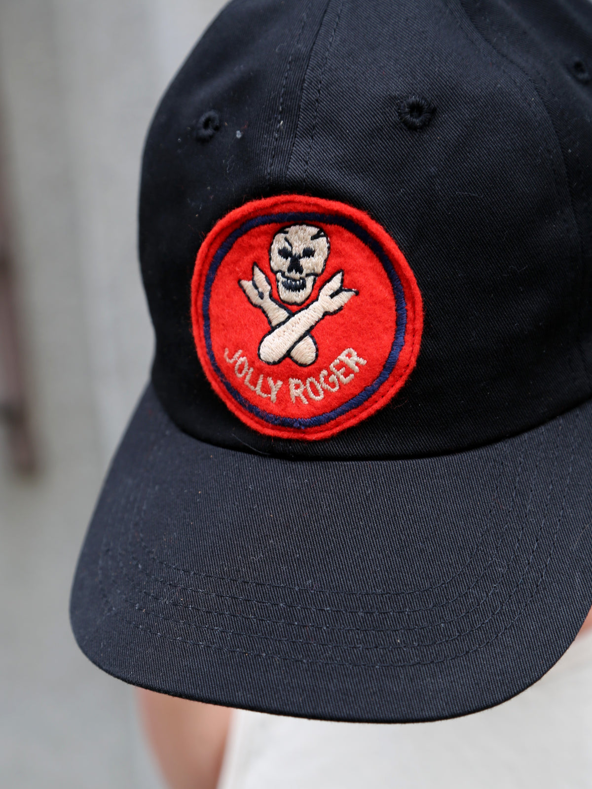The Real McCoy's MA25003 Jolly Roger Baseball Cap – Black