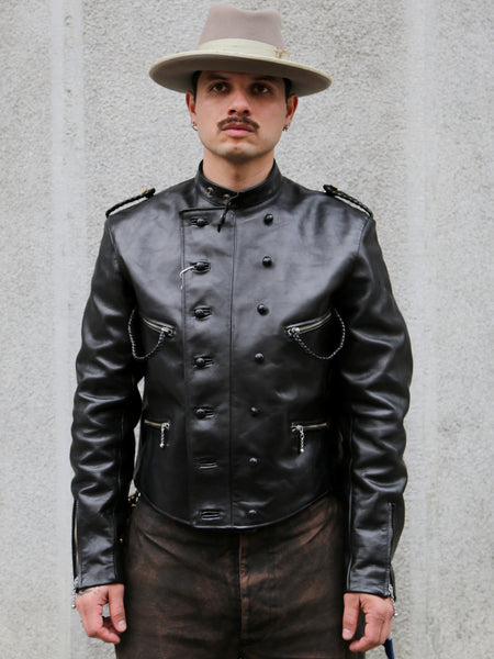 Double Helix Black Bird Leather Jacket – Black (PM0400)