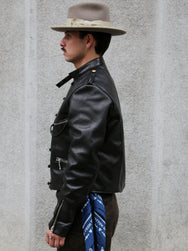 Double Helix Black Bird Leather Jacket – Black (PM0400)