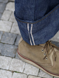 Black Sign 5.5oz Selvage Chambray Death Valley Waist-Overalls – Indigo Chambray (BSSP-26509)