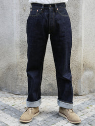 Sugar Cane Navy Blue Union Star Jeans 14.25oz – One Wash (SC40065A-421)