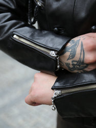 Double Helix Black Bird Leather Jacket – Black (PM0400)