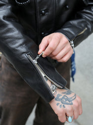 Double Helix Black Bird Leather Jacket – Black (PM0400)