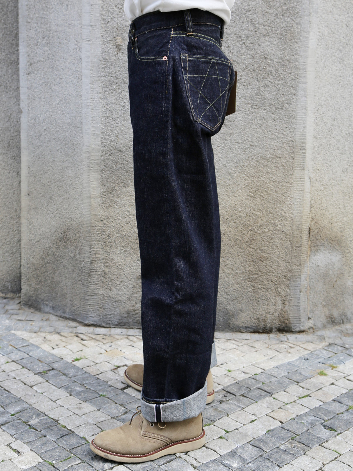 Sugar Cane Navy Blue Union Star Jeans 14.25oz – One Wash (SC40065A-421)