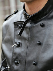 Double Helix Black Bird Leather Jacket – Black (PM0400)