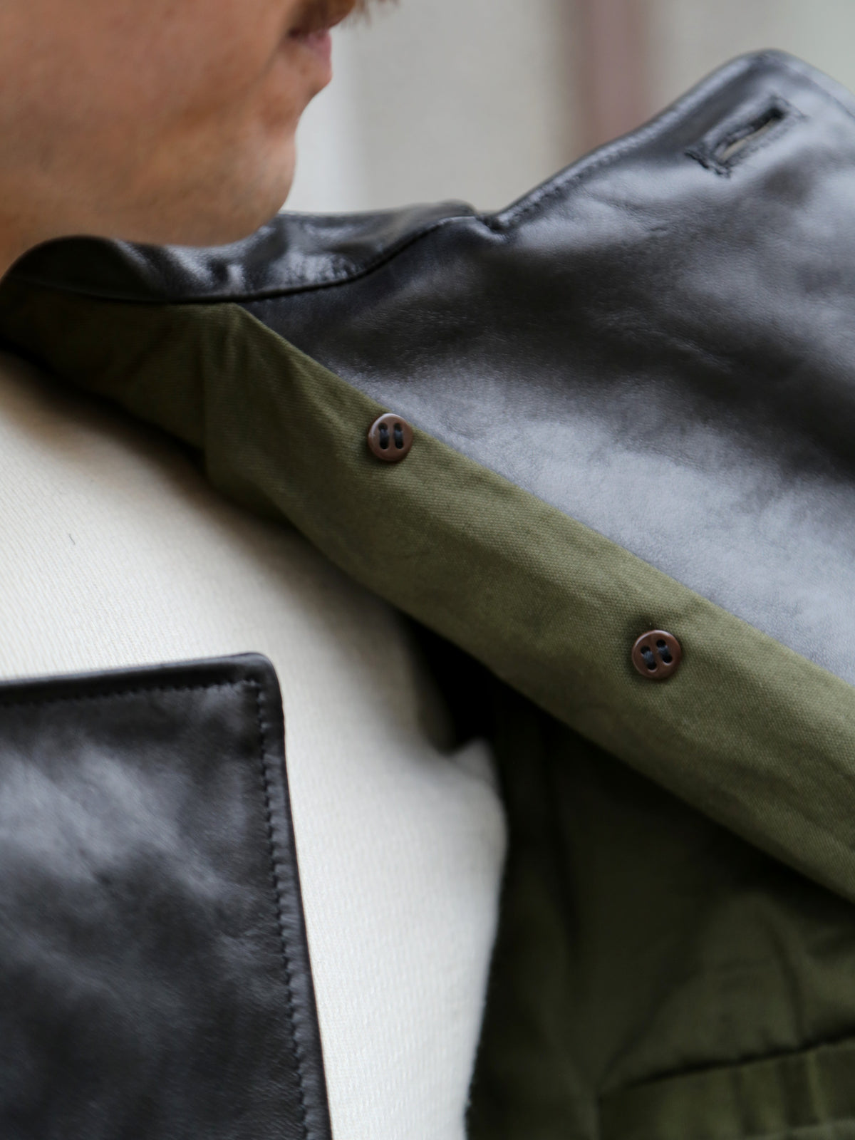 Double Helix Black Bird Leather Jacket – Black (PM0400)