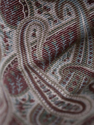 Black Sign Slant Cord Paisley Harbor Trousers – Sand Beige x Bordeaux (BSFP-25509)