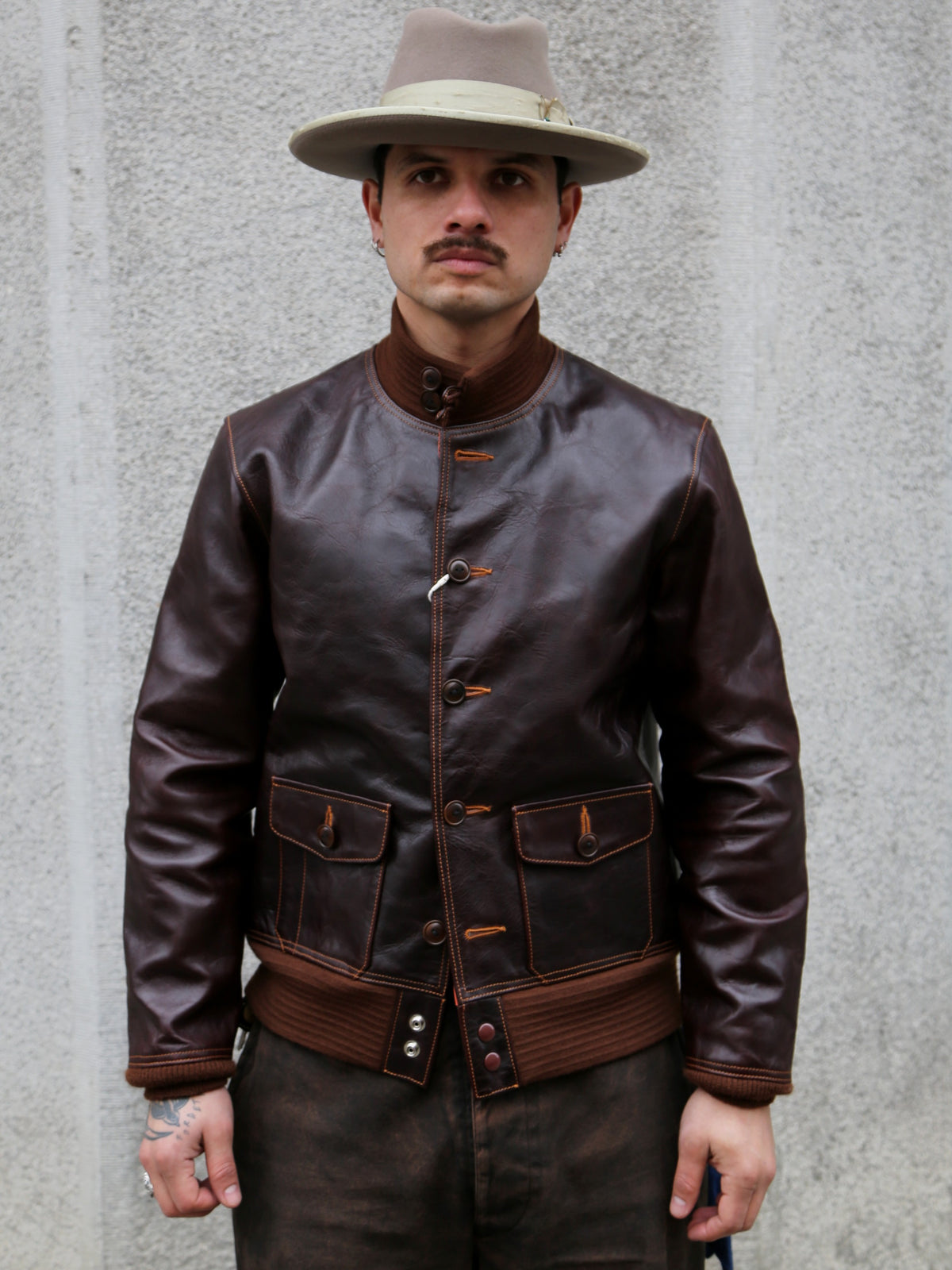 Double Helix Type A-1 Flight Jacket – Seal Brown (PM0104)