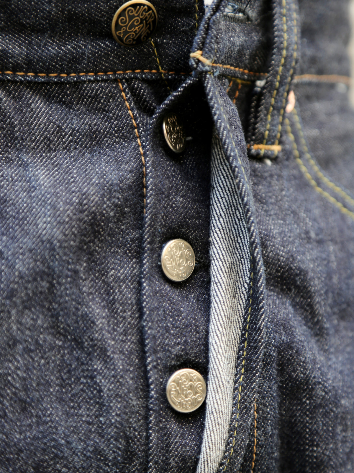 Sugar Cane Navy Blue Union Star Jeans 14.25oz – One Wash (SC40065A-421)
