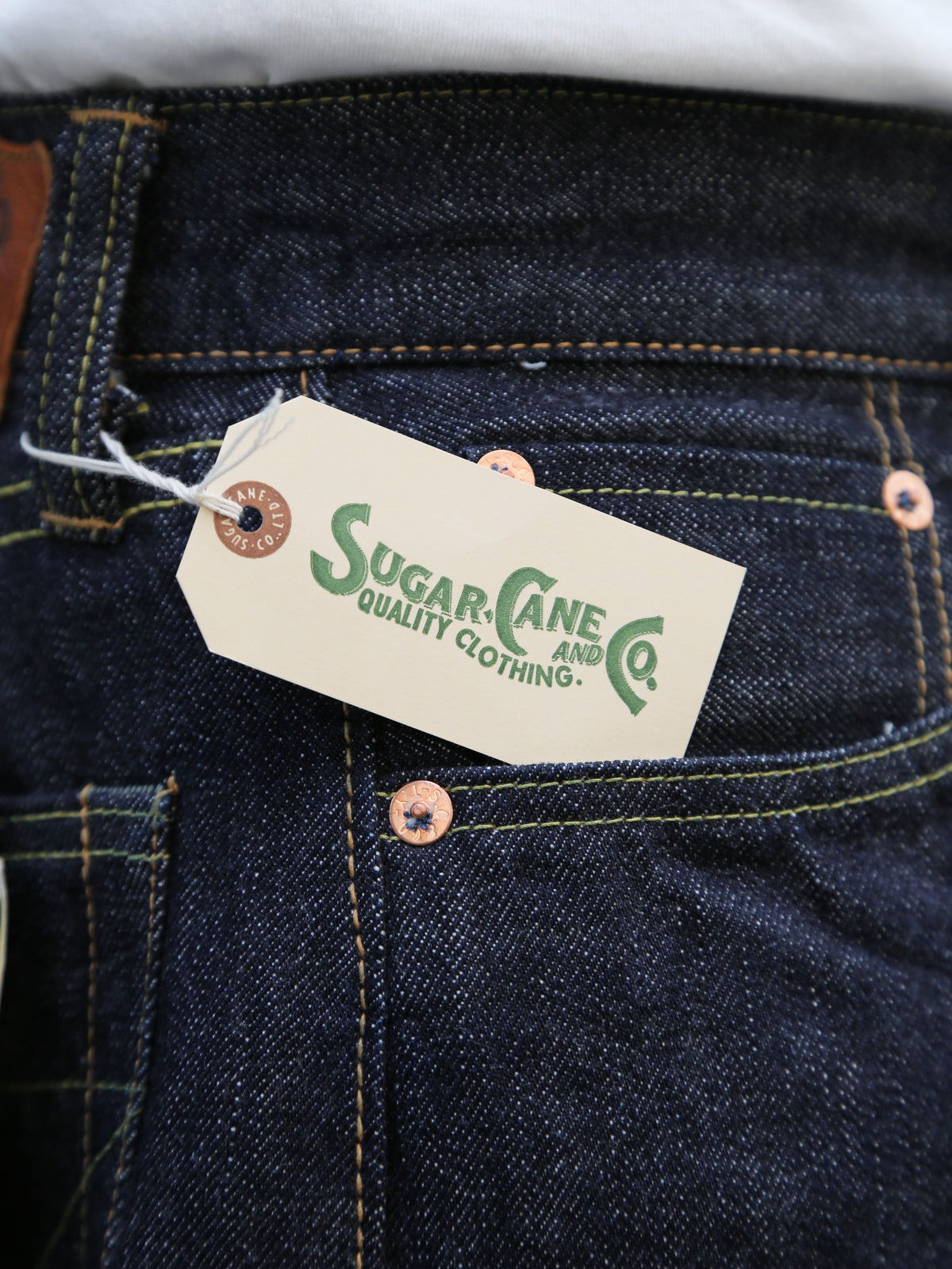 Sugar Cane Navy Blue Union Star Jeans 14.25oz – One Wash (SC40065A-421)