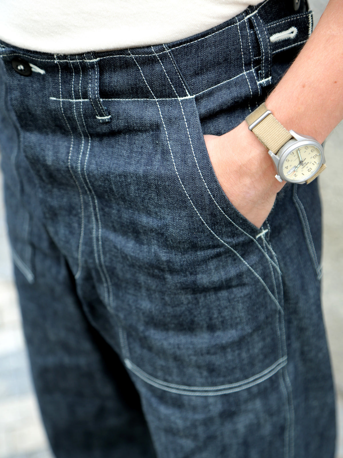 The Real McCoy's Utility Denim Trousers – Indigo (MP25012)