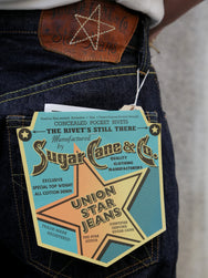 Sugar Cane Navy Blue Union Star Jeans 14.25oz – One Wash (SC40065A-421)
