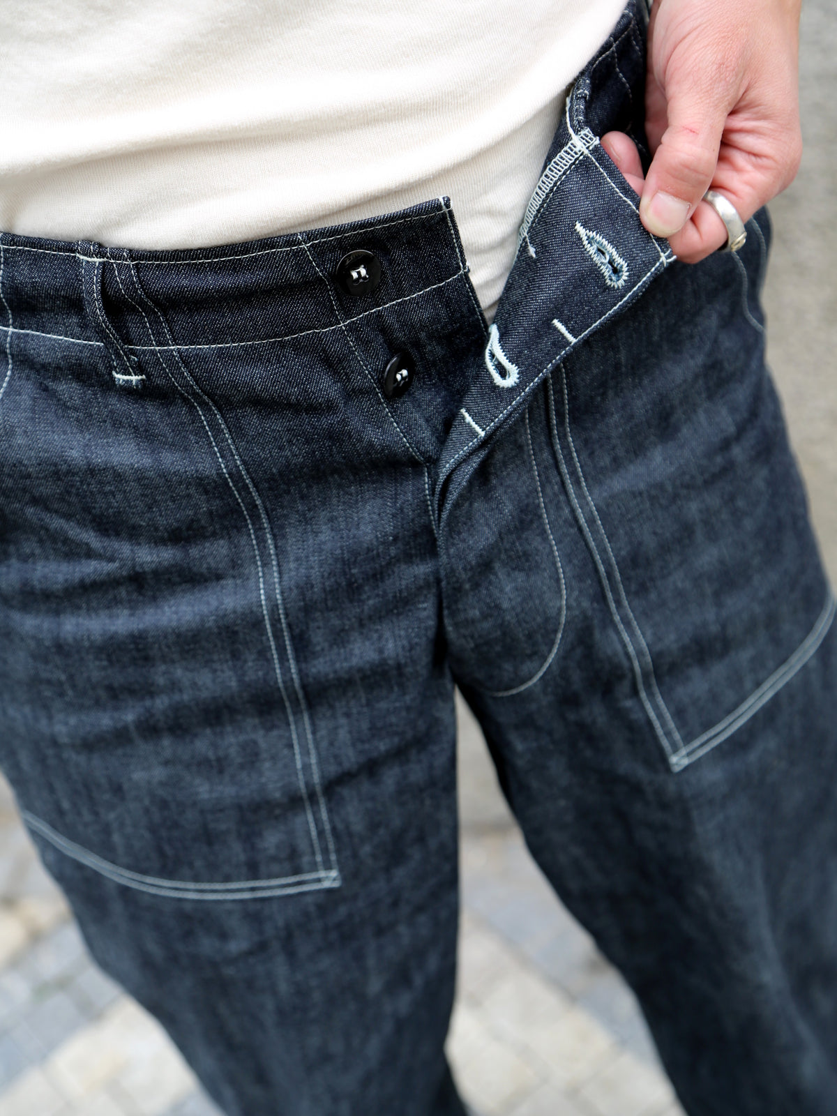 The Real McCoy's Utility Denim Trousers – Indigo (MP25012)