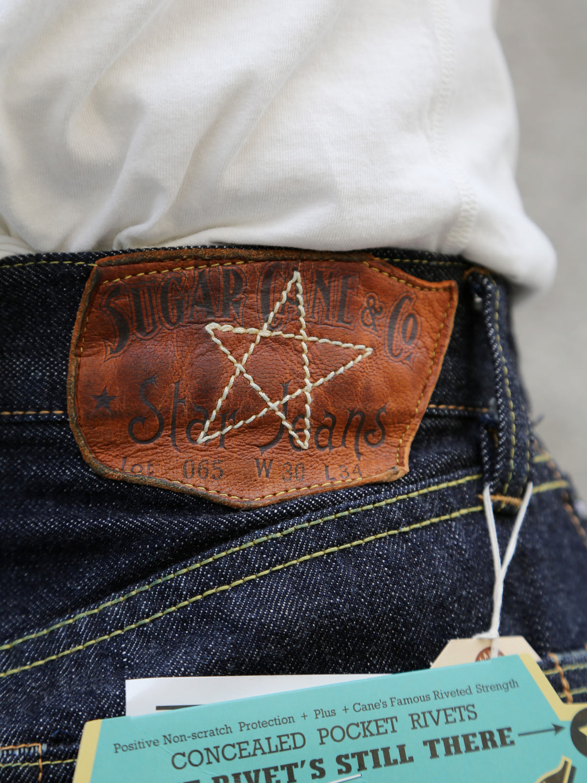 Sugar Cane Navy Blue Union Star Jeans 14.25oz – One Wash (SC40065A-421)