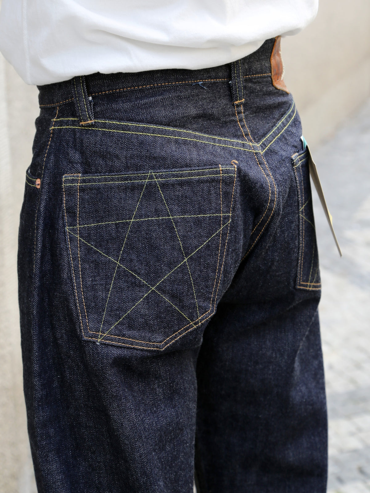 Sugar Cane Navy Blue Union Star Jeans 14.25oz – One Wash (SC40065A-421)