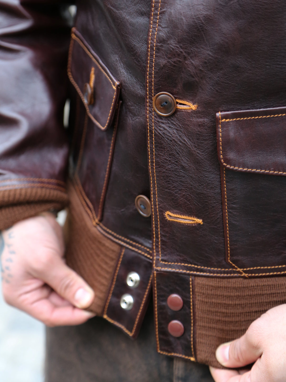 Double Helix Type A-1 Flight Jacket – Seal Brown (PM0104)