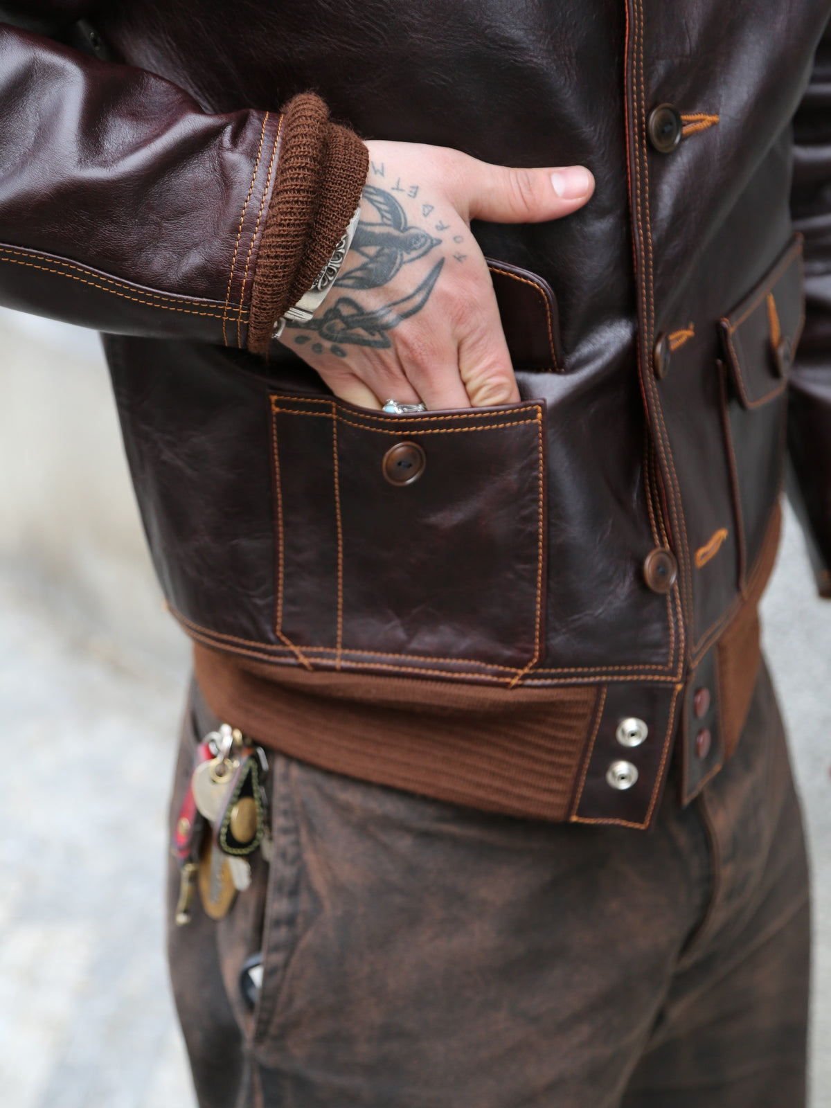 Double Helix Type A-1 Flight Jacket – Seal Brown (PM0104)