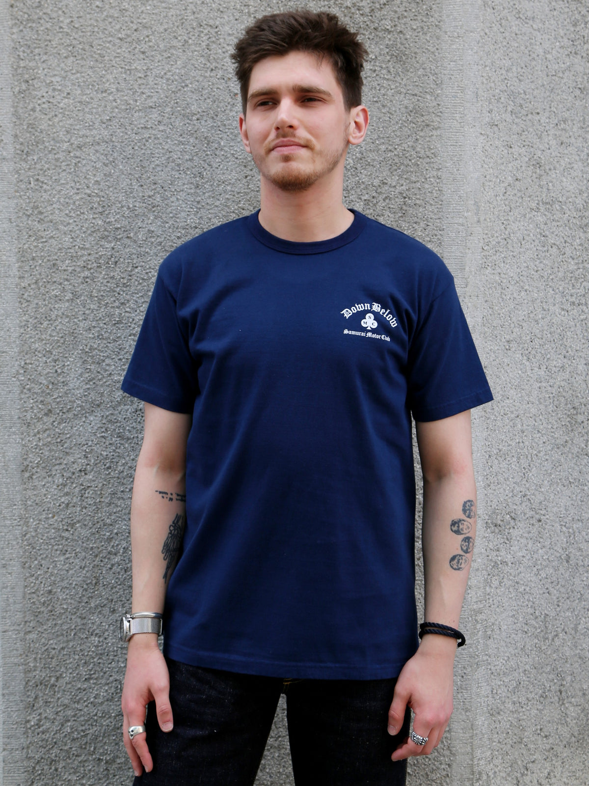Samurai Jeans Heavy Weight T-Shirt – Navy (SMT26-101L)