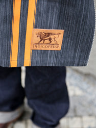 Indigofera Poncho Japanese Cotton/Wool – Grey/Orange/Wine