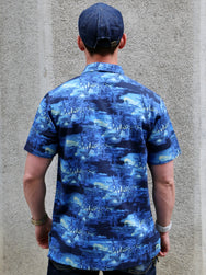 Nudie Jeans Arvid Pearls Hawaii Shirt – Blueberry (140878)