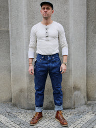 Samurai Jeans Straight Tapered 19oz – Natural Indigo (S211AX)