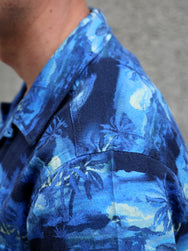 Nudie Jeans Arvid Pearls Hawaii Shirt – Blueberry (140878)
