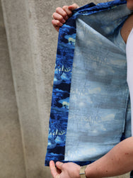 Nudie Jeans Arvid Pearls Hawaii Shirt – Blueberry (140878)