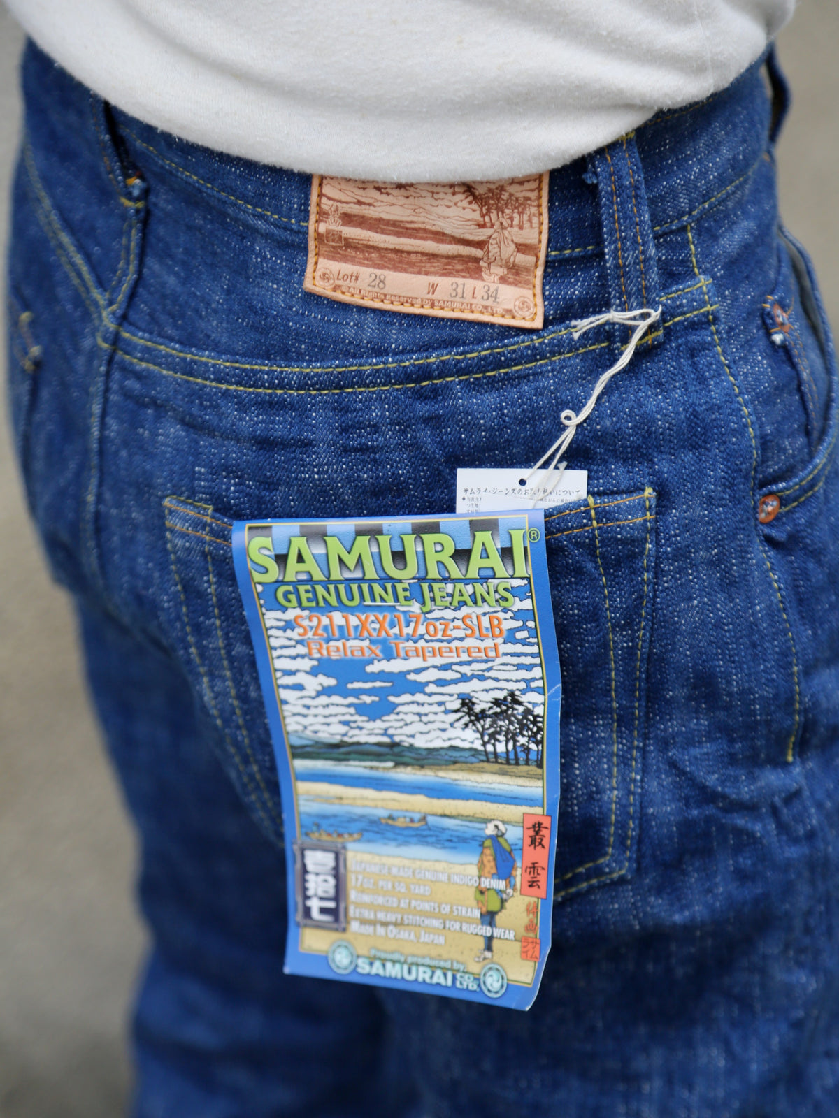 Samurai Jeans Straight Tapered 19oz – Natural Indigo (S211AX)