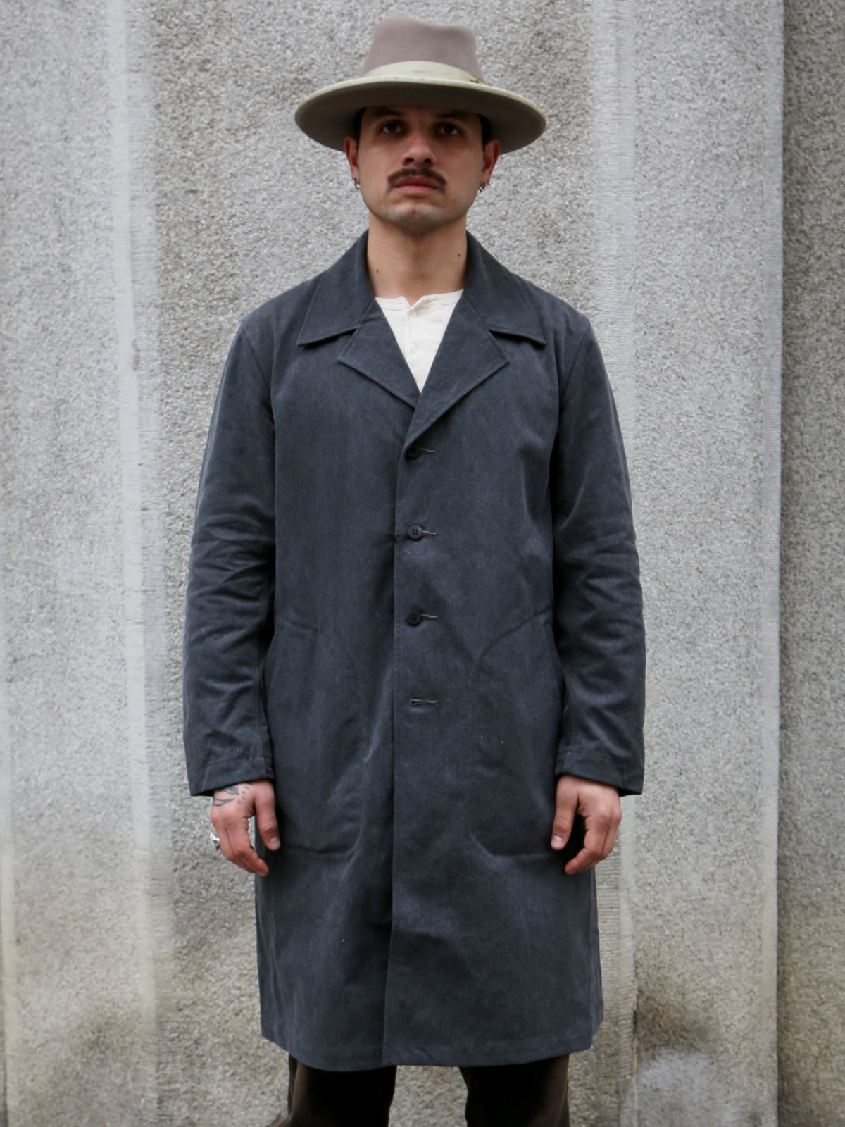 Black Sign Geezer Coat – Asphalt (BSFJ-25406)