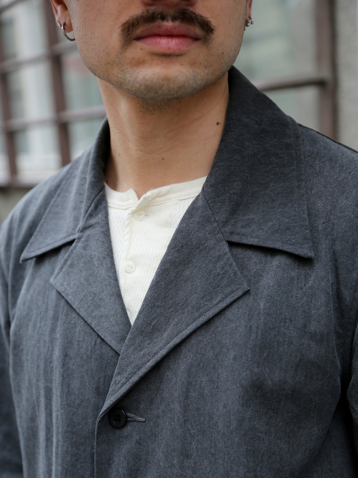 Black Sign Geezer Coat – Asphalt (BSFJ-25406)