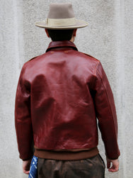 Double Helix Type A-2 Flight Jacket-Rough Wear – Burgundy (PM0202)