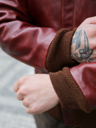 Double Helix Type A-2 Flight Jacket-Rough Wear – Burgundy (PM0202)