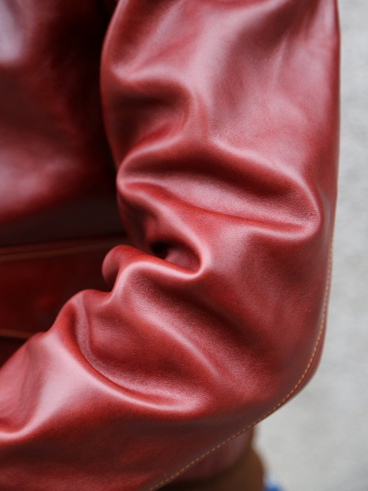 Double Helix Type A-2 Flight Jacket-Rough Wear – Burgundy (PM0202)