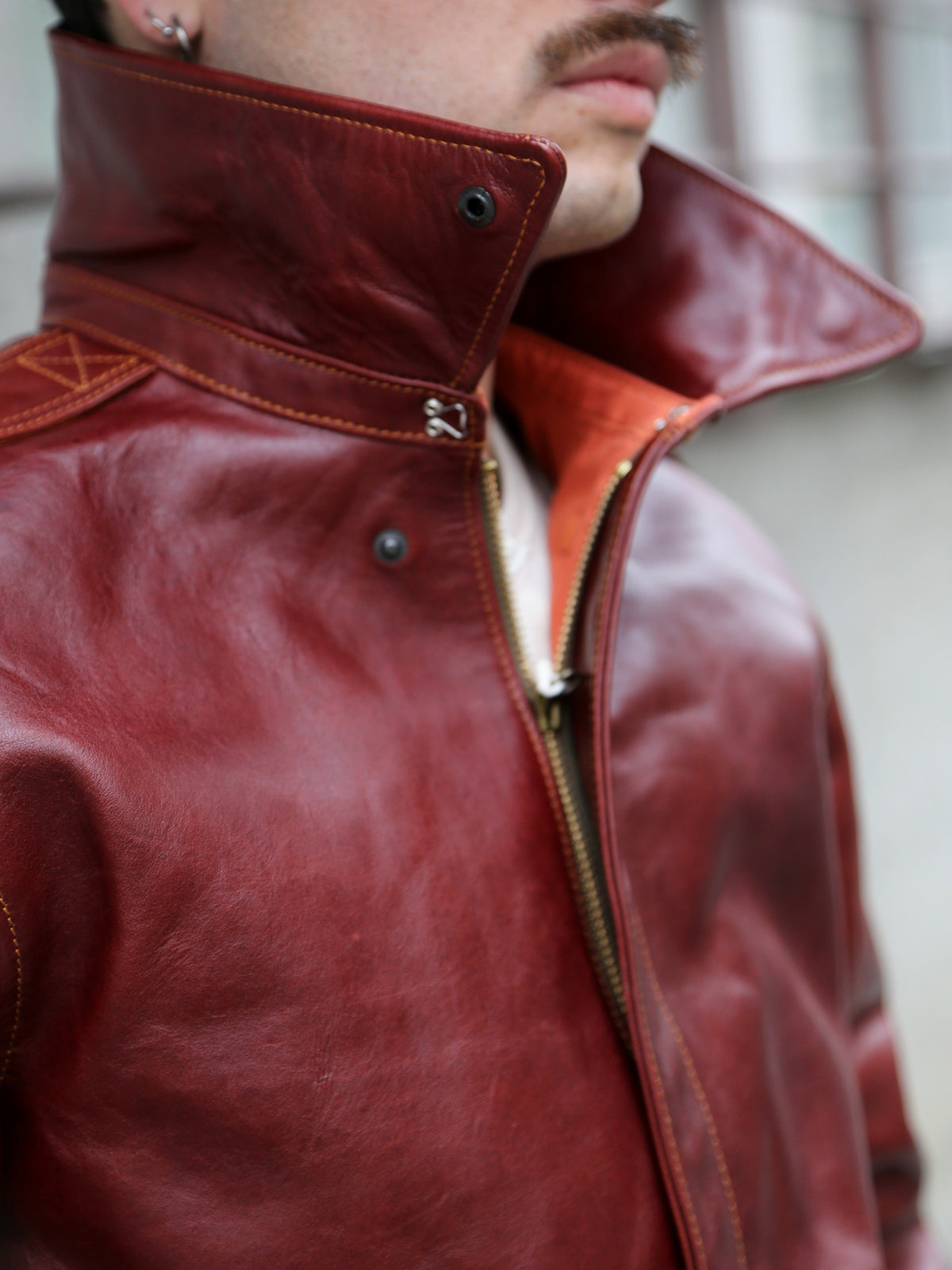 Double Helix Type A-2 Flight Jacket-Rough Wear – Burgundy (PM0202)