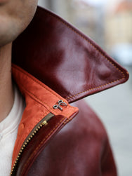 Double Helix Type A-2 Flight Jacket-Rough Wear – Burgundy (PM0202)