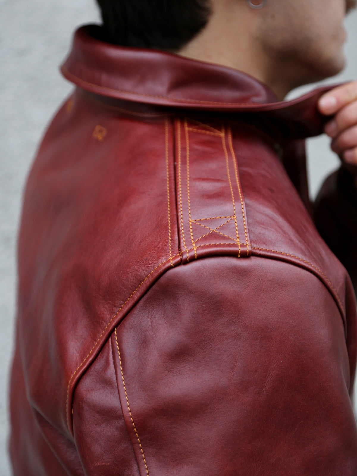 Double Helix Type A-2 Flight Jacket-Rough Wear – Burgundy (PM0202)