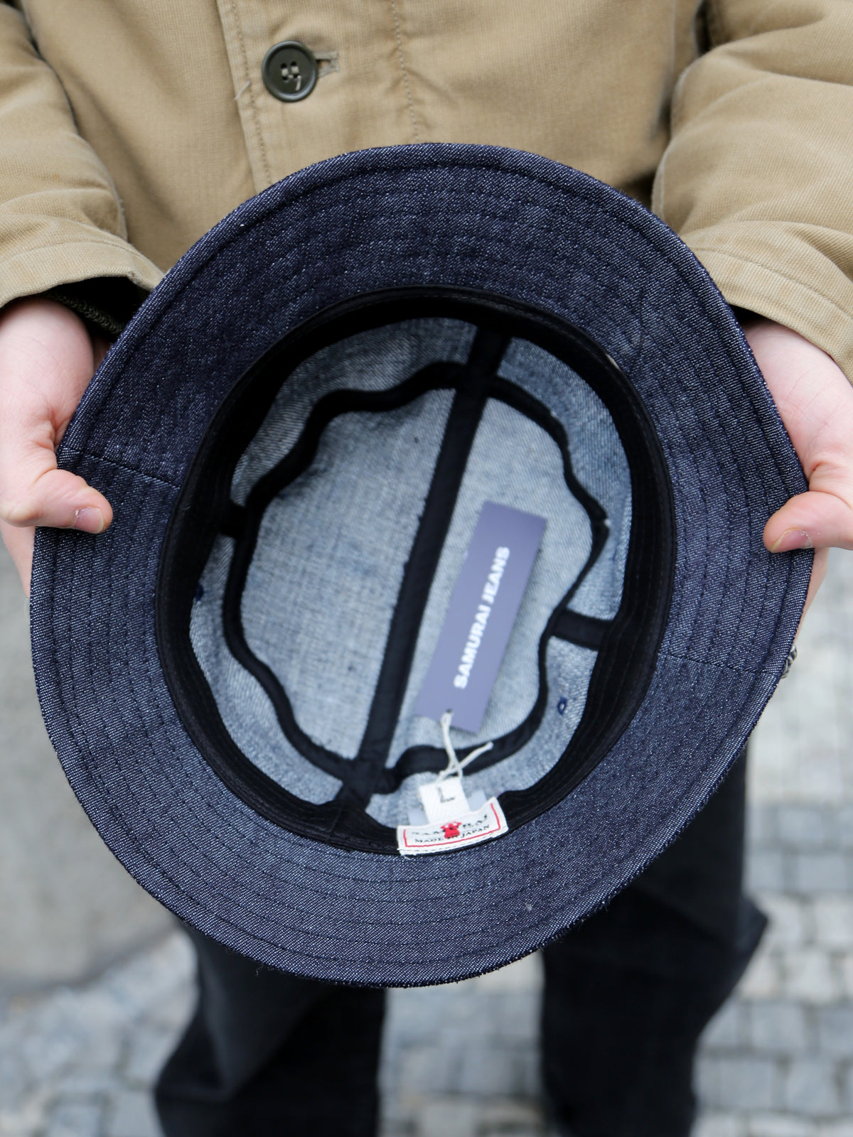 Samurai Jeans Denim Random Bucket Hat – Indigo (SJ401BH-RD)