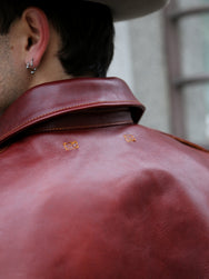 Double Helix Type A-2 Flight Jacket-Rough Wear – Burgundy (PM0202)