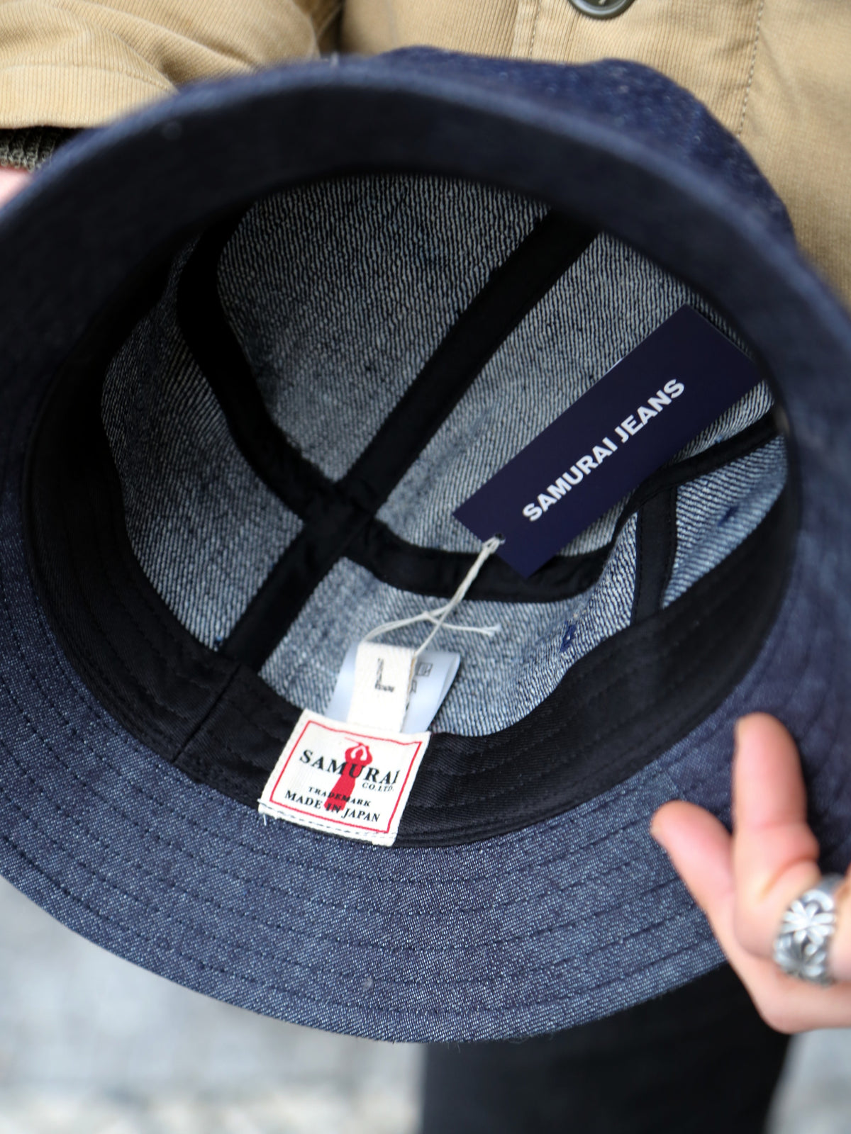 Samurai Jeans Denim Random Bucket Hat – Indigo (SJ401BH-RD)