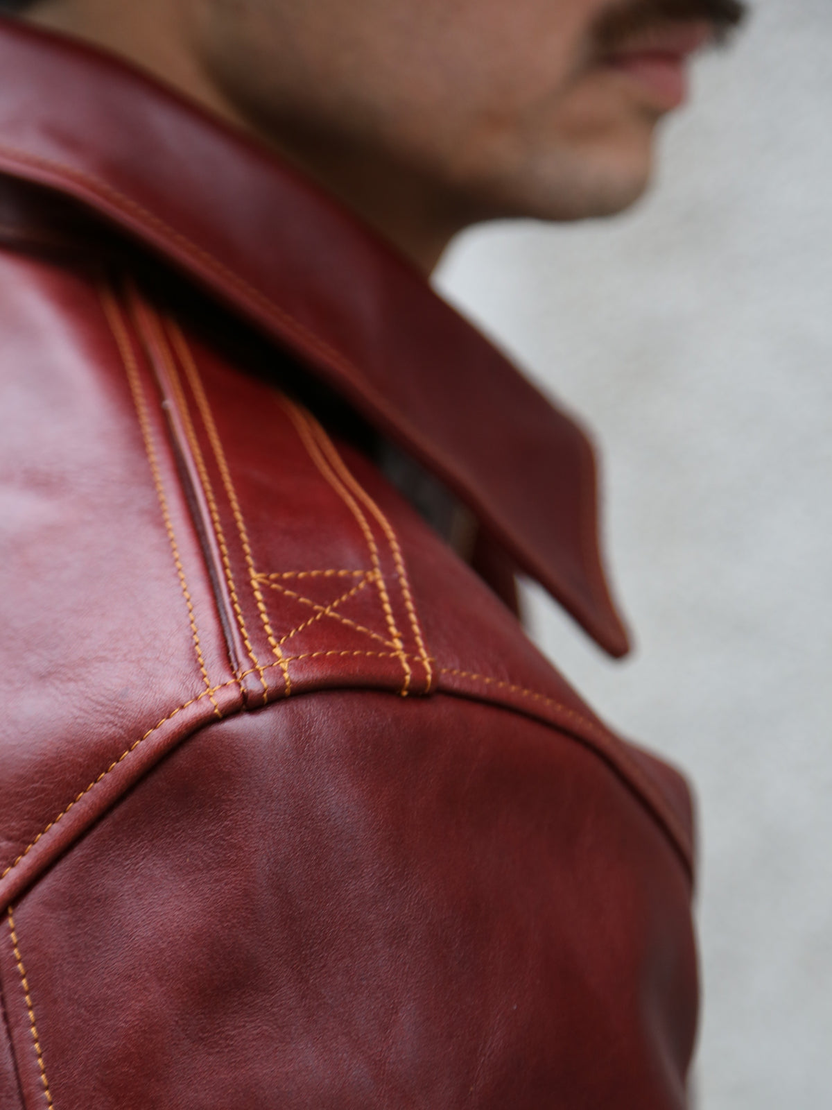 Double Helix Type A-2 Flight Jacket-Rough Wear – Burgundy (PM0202)