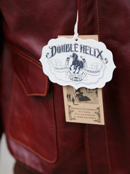 Double Helix Type A-2 Flight Jacket-Rough Wear – Burgundy (PM0202)