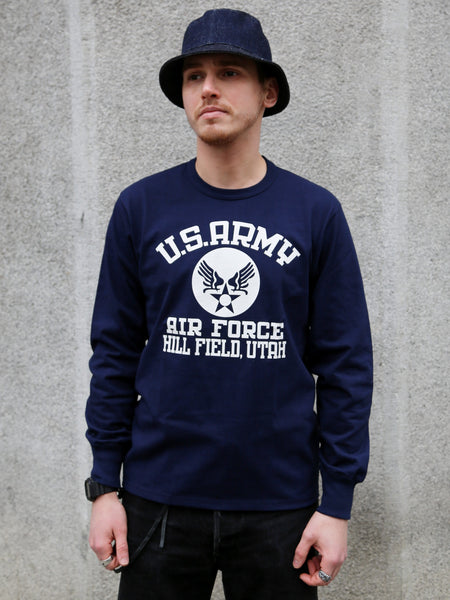 The Real McCOY's Military LS Tee / US Army Air Force, Hill Field – Navy (MC25124-140)