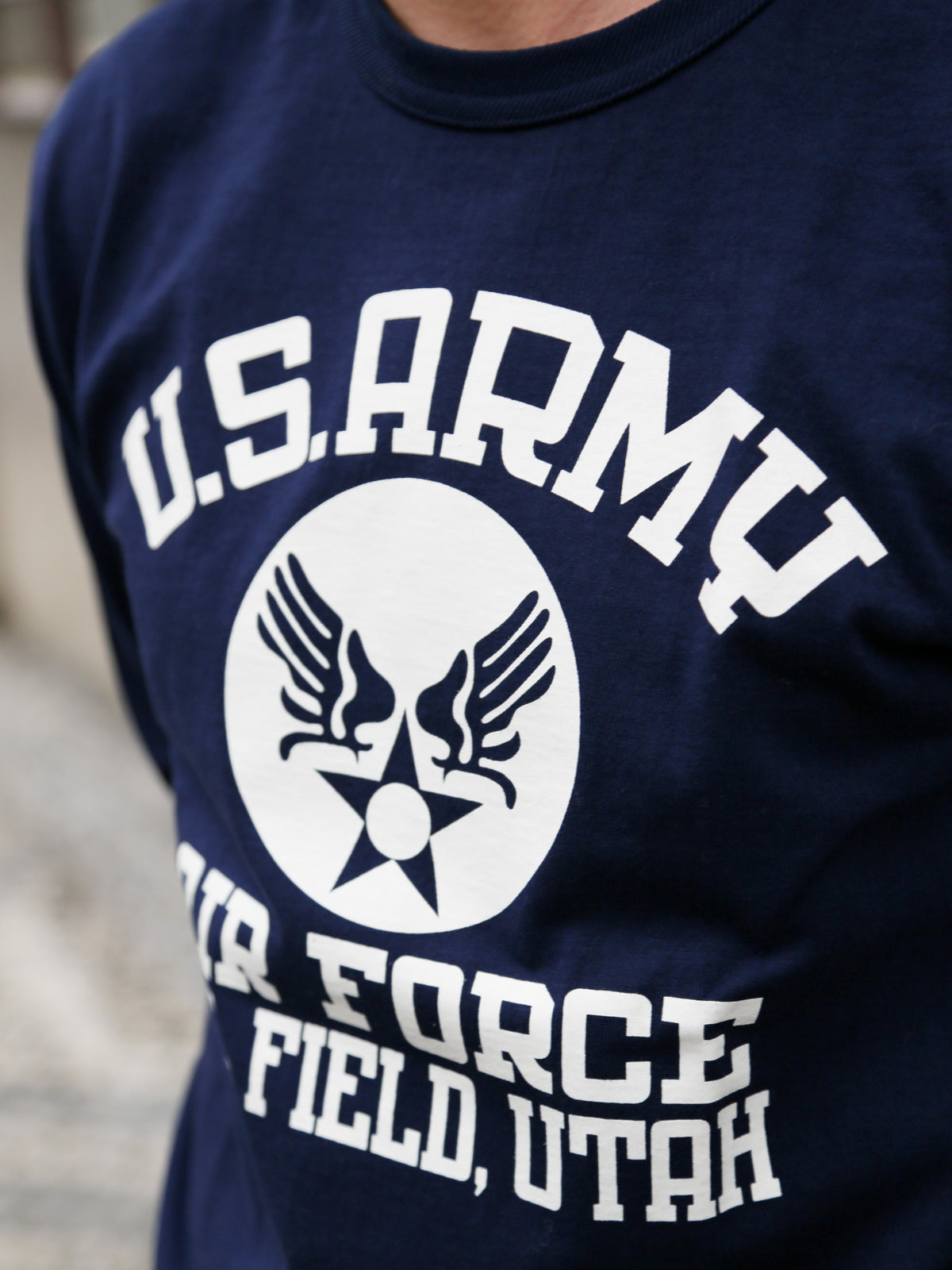 The Real McCOY's Military LS Tee / US Army Air Force, Hill Field – Navy (MC25124-140)