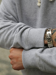 Nudie Jeans Gunde Logo Hoodie – Greymelange (150600)