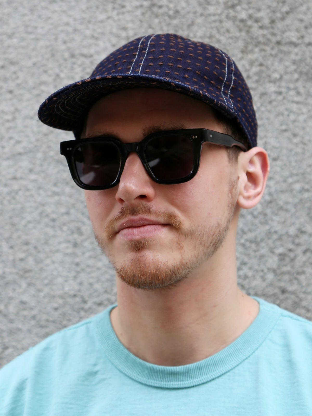 Studio D'Artisan Sashiko Denim Cap – Kakishibu Dyed (D7578)