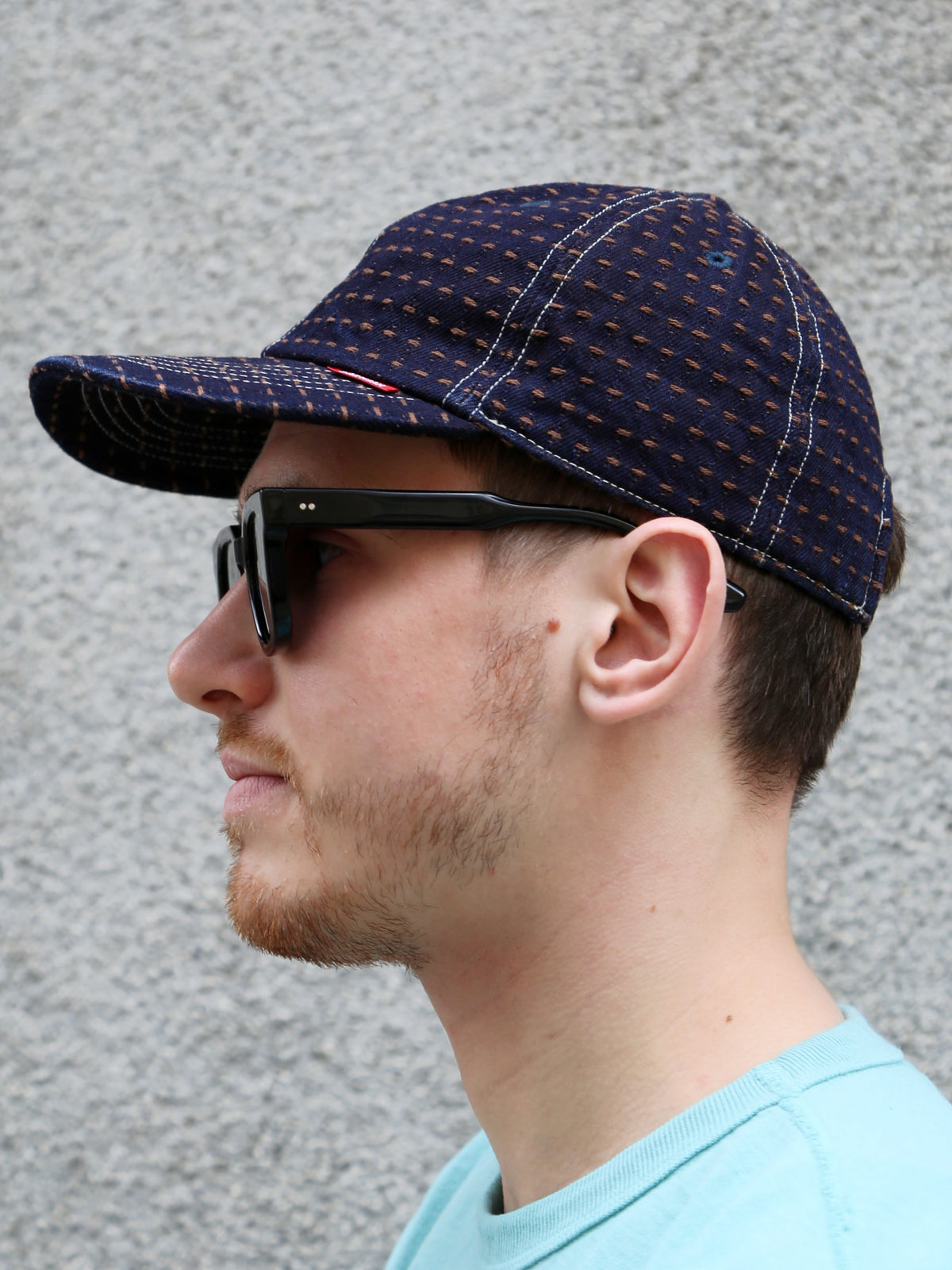 Studio D'Artisan Sashiko Denim Cap – Kakishibu Dyed (D7578)